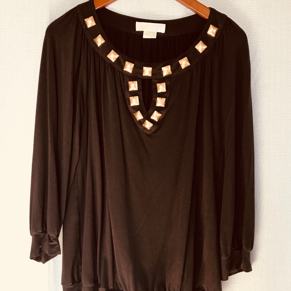 💚3/$15 Michael Kors top (large) dark brown